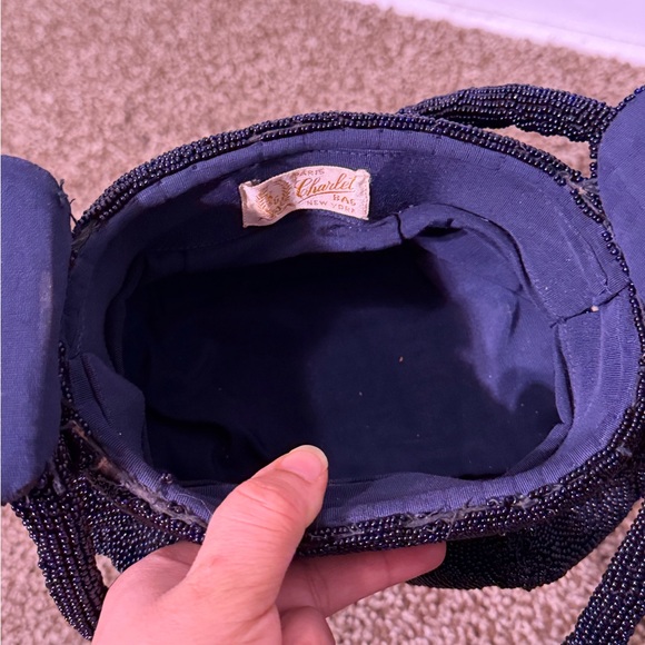 Vintage 40s Beaded Bag Charlet Paris New York - Picture 3 of 9